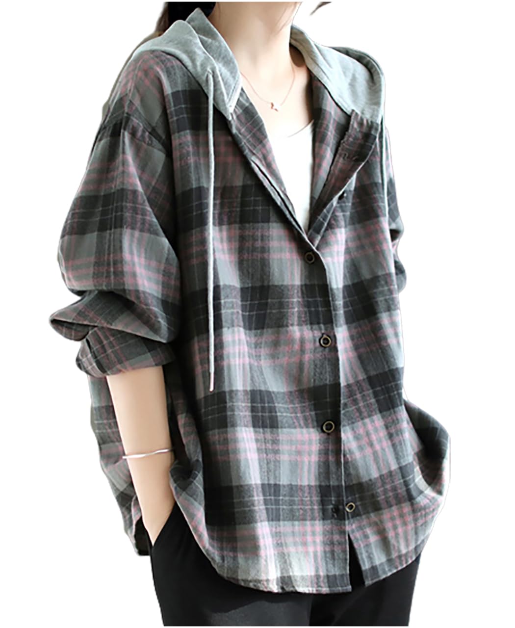 

Проверьте Худи Свободное Доступно в Плюс Идеально для или Повседневное или Для беременных Корейский Идеально для Школы Уличное и Выходное MRG04GYL M.Luce Женская Рубашка, серый