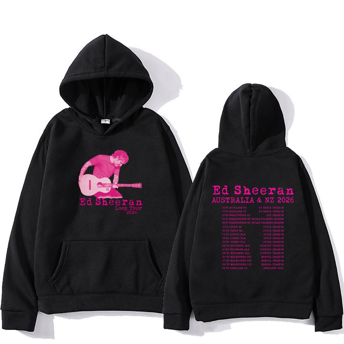 

Ed Sheeran Loop Tour Australia New Zealand 2026 Tour Merch Hoodies Men Women s vintage streetwear Fleece Long sleeve Sweatshirts M