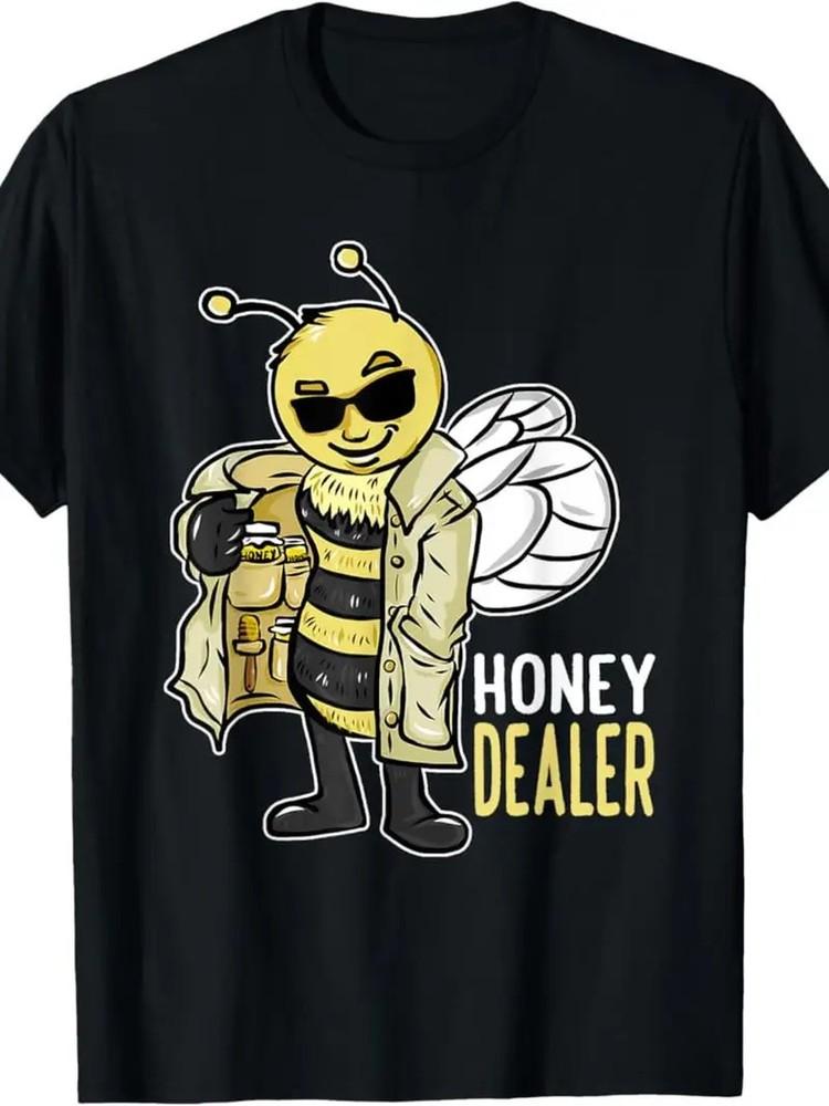 

100% Made US Honey Dealer For Beekeepers Bee Funny T-Shirt 3XL