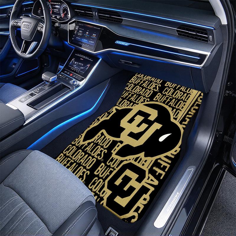 Colorado Buffaloes Black Car Floor Mats Full Coverage All-Season Car Mats, XPE Non-Slip And Wear-Resistant Mats Suitable for SUV Interiors, Textured C
