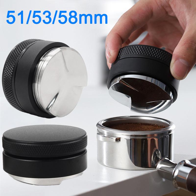 Coffee Distributor Espresso Distribution Tool/Leveler 3 Angled Slopes Adjustable Palm Tamper With Mat Fit 51/53/58mm Portafilter