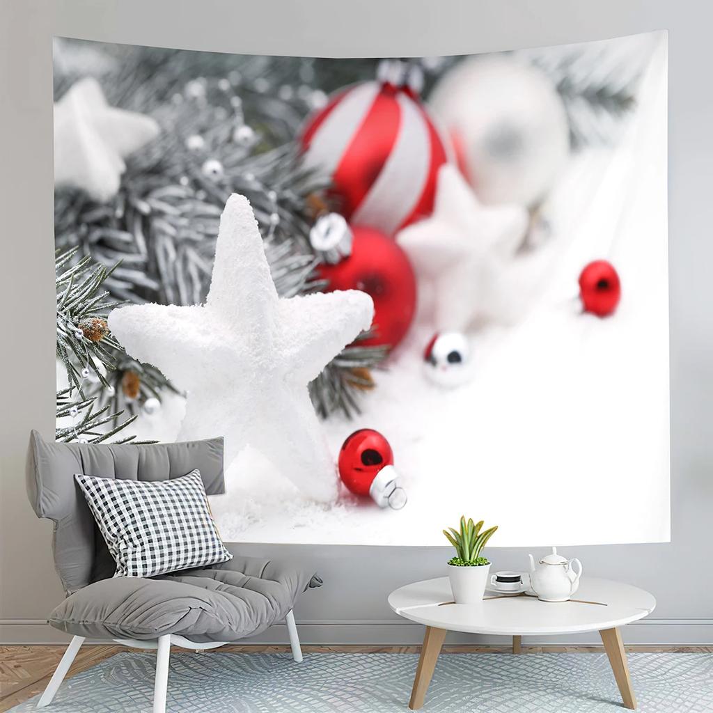 Christmas Tree Tapestry with Lights,Holiday Party Tapestry Wall Hanging Tapestries Gifts for Xmas Decor,Birthday and Room Decor
