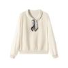Women's Elegant Autumn Lapel Knitted Sweater, Fake Two-Piece Loose Top