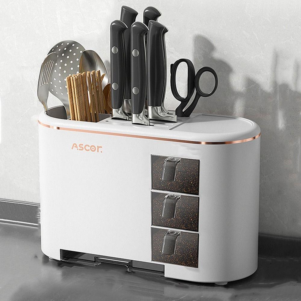 Large Capacity Spice Storage Rack Space Saving Utensil Drying Rack  for Home