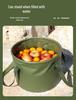Large Portable Folding Basin for Travel: Multi-use for Washing Fruits, Face, and Feet - Ideal for Camping and Picnics