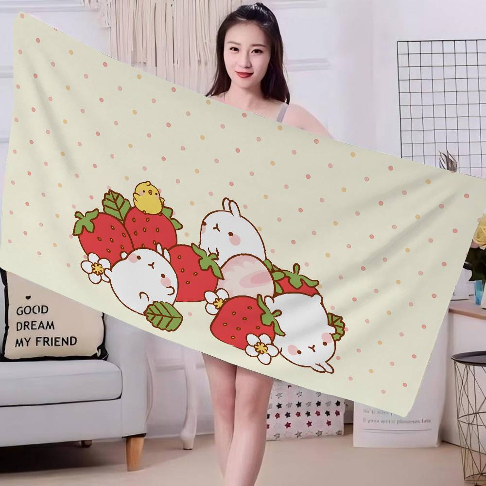 Character Molang Big Microfiber Beach Towels Quick Dry Towel Sand Beach Towels Pool Towel for Travel Swim Pool Yoga