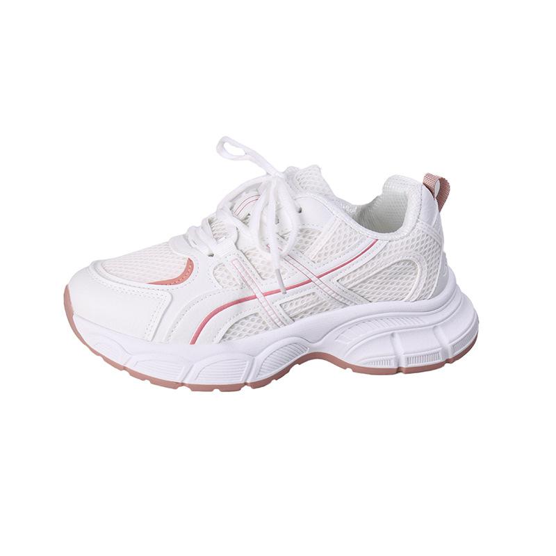 Summer breathable mesh thick-soled dad shoes women's 2025 new popular versatile lightweight soft-soled casual sports shoes