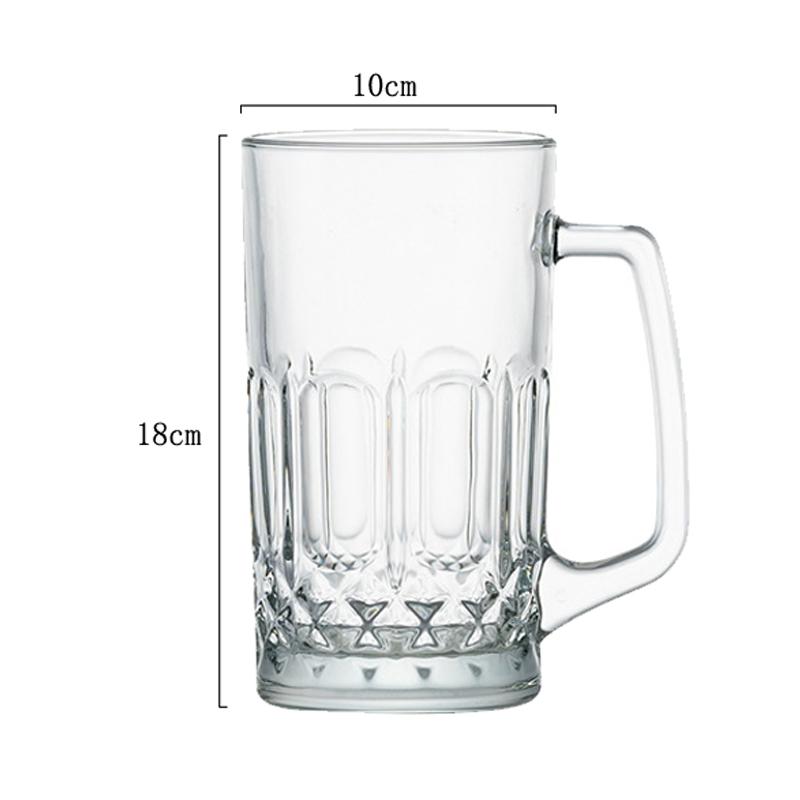 1pcs 600ml/1000ml New Light Luxury Beer Glass High End Draft Beer Cup Household Large Capacity Exquisite Glass Cup Wine Glasses