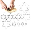 10Pcs/set Rust-proof Christmas Snowflake Cookie Cutter Multiple Sizes Sandwich Mould  Bakery
