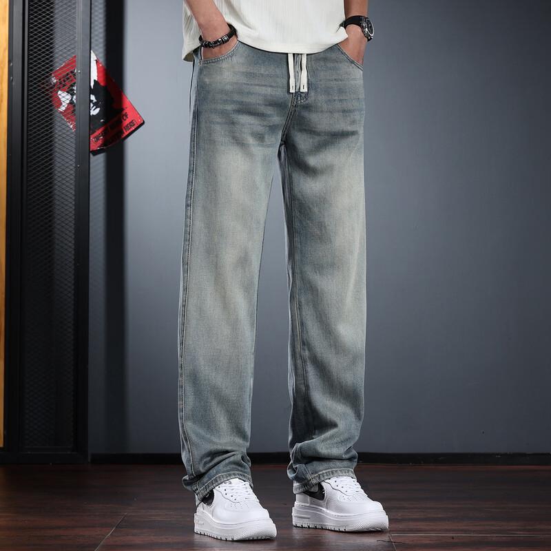 Men's Lyocell Blend Loose Straight Jeans
