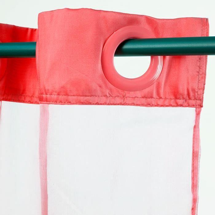 Sheer Curtain with Luminous Red Reflections 145x250