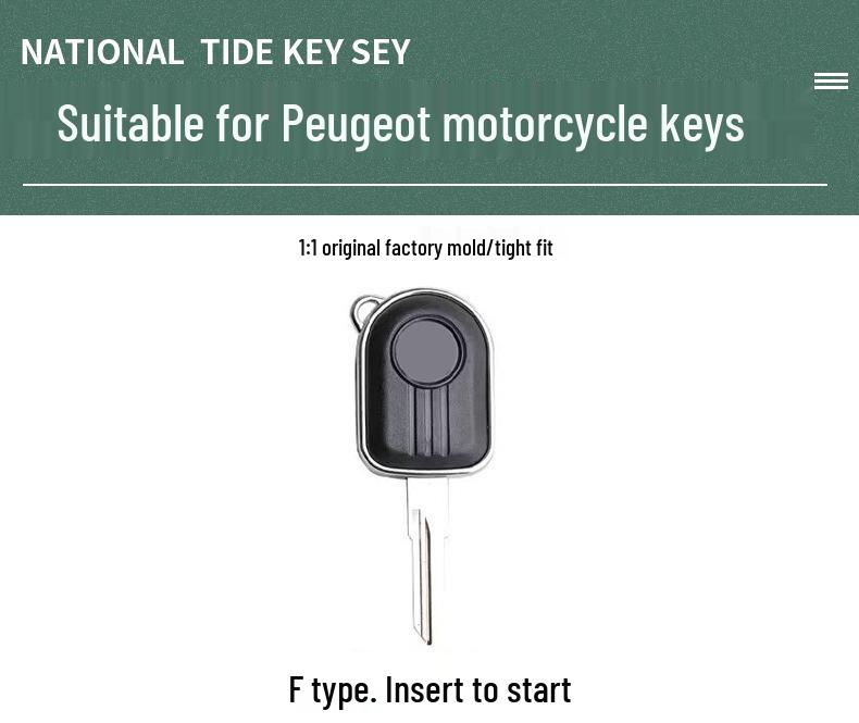 Django 150 Motorcycle Keychain: National Tide Edition
