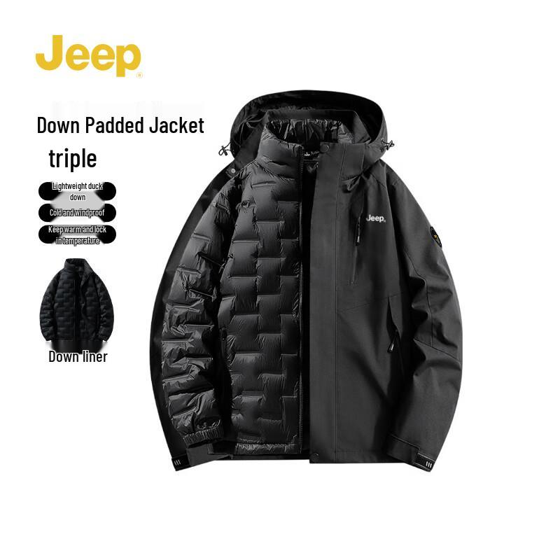 

JEEP Unisex 3-in-1 Down Warm Outdoor Jacket 4XL