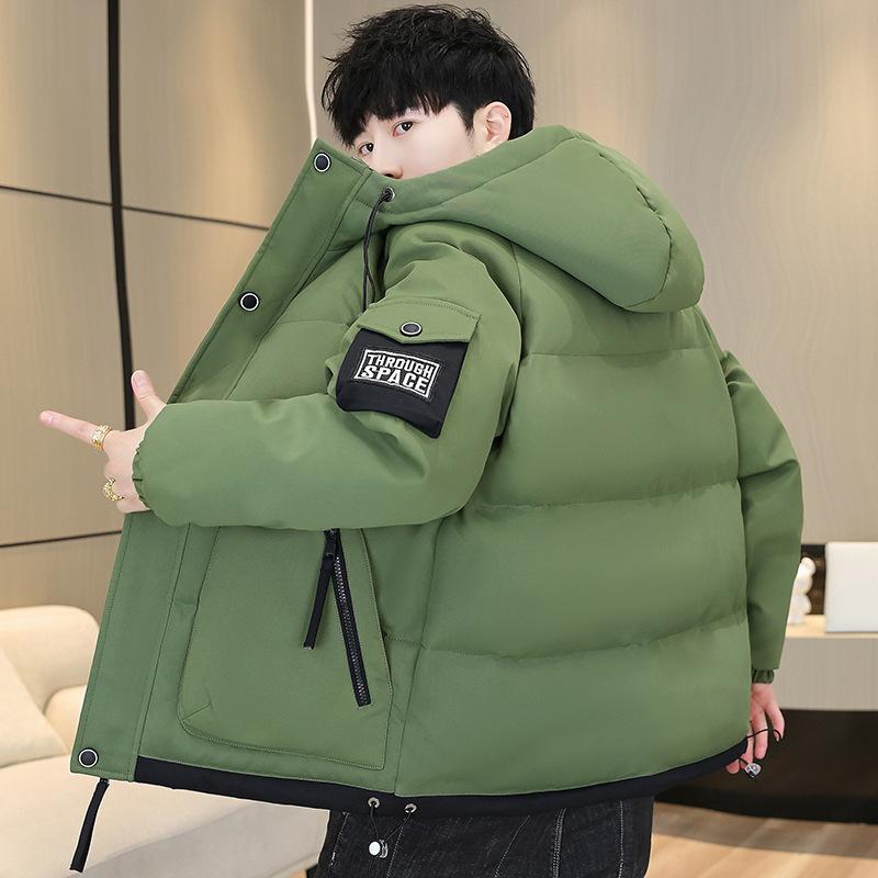 Men's Trendy Thickened Down Cotton Jacket - Warm and Cold Sports and Leisure Outdoor Lightweight Fluffy Soft Coat