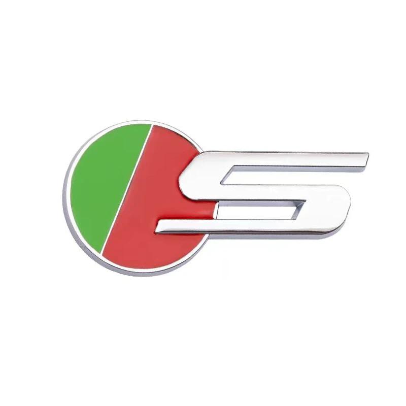 3D Metal S R Logo Car Sticker Front Grille Emblem Side Fender Rear Badge Decals Trunk Emblem for X-TYPE F-TYPE XE XF XJ XJR XFR Accessories