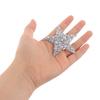 6pcs Diy Star Iron-On Rhinestone Patches Sparkly Adhesive Appliques For Clothing & Party Decoration Convenient Heat Transfers