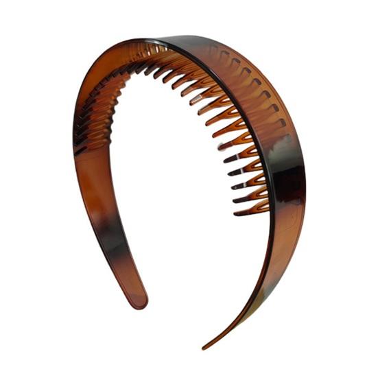 Hair Hoop Extra Wide Thick Headband with Non-slip Teeth Vintage Style Strong Grip Hairband Office Hair Accessory