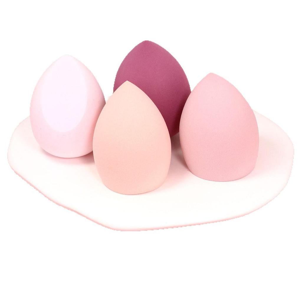 Patent Box 4-Piece Makeup Sponge Set - Cushion Puff, Makeup Eggs, Gourd, Water Drop, Slant Cut Puff