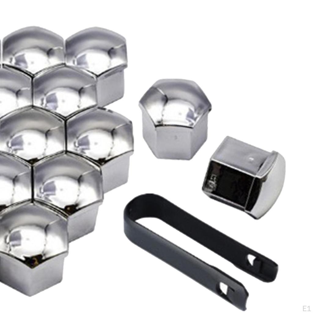 Car Wheel Lug Nut Cover Kit - 20 Pieces with Installation Tool