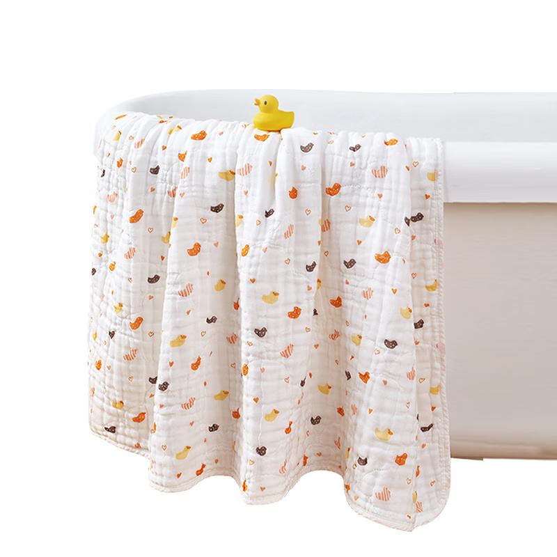 Purcotton Pure Cotton Gauze Baby Bath Towel