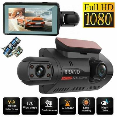 3.0 Inch IPS FHD Car DVR Camera Night Vision G-sensor Loop Driving Recording Recorder Dual Lens Wide Angel Vehicle Parking Reversing DashCam