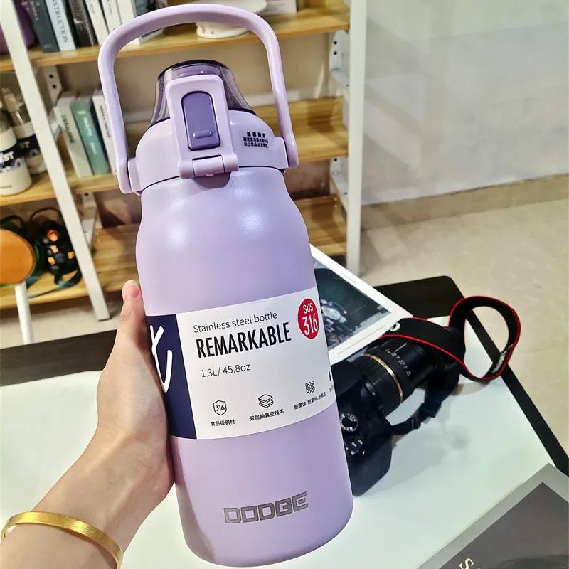 Large Capacity Thermo Bottle Portable Thermal Mug Thermos Water Bottle Tumbler Thermoses Outdoor Insulated Stainless Steel Cup