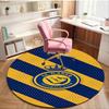 1PC round rug Nassr Football Club Crest Printed Round Area Rug ,Rug For Home Office, Round Chair Rug, Decorative Carpet Fan gifts Christmas gift