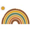 Fun-L026 Cartoon Halbkreis Regenbogen Sonne Schlafzimmer Wohnzimmer Einkaufszentrum Hintergrundwand Verschönerung Wandaufkleber Aufkleber