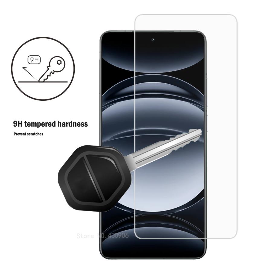 3 Piece For Realme GT6 Chinese Version Screen Protector Screen Coverage Transparent Tempered Glass Film edge 9H