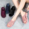 Shoes women's summer new foreign trade slope heel slippers women's thick-soled women's sandals mesh hollow breathable outside wear half drag