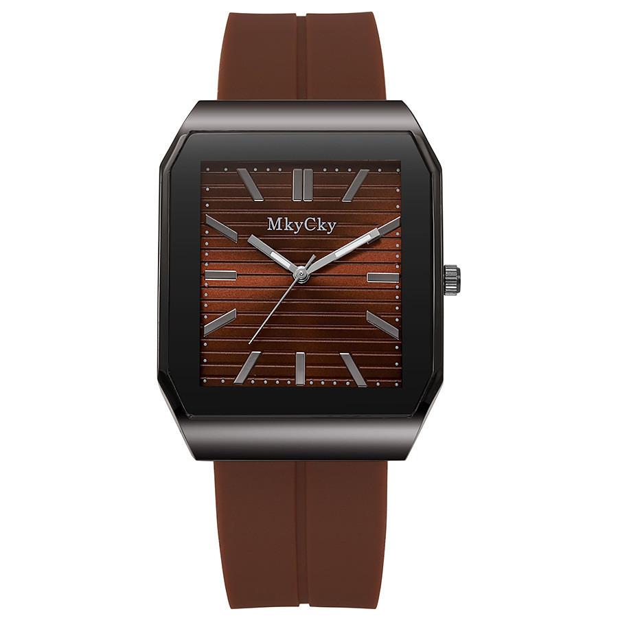 

Minimalist Silicone Watch For Men With Quartz Movement And Vintage Style коричневый