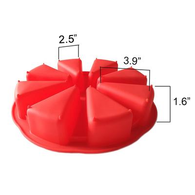 8 Grid Silicone Wedges Cake Mould Individual Portion Pizza Slices Kitchen Tool