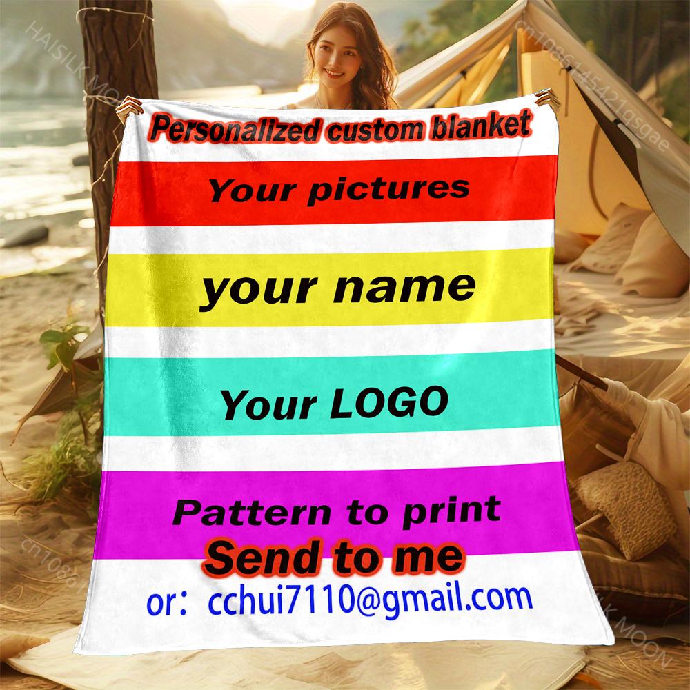 HD Personalized Blankets Can Be Customized with Name, Picture, LOGO, Message, Text,Contact Us A Good Holiday Gifts 75X95CM