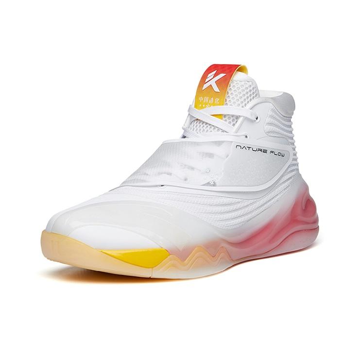 Anta KT6 Star Mark High-Top Basketball Shoes Men Sneakers White Yellow Red 112131101A-2
