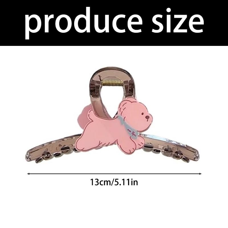 Oversized Puppy Hair Clip For Women Fashionable Hair Claw With Strong Plastic Metal Construction Color Variety