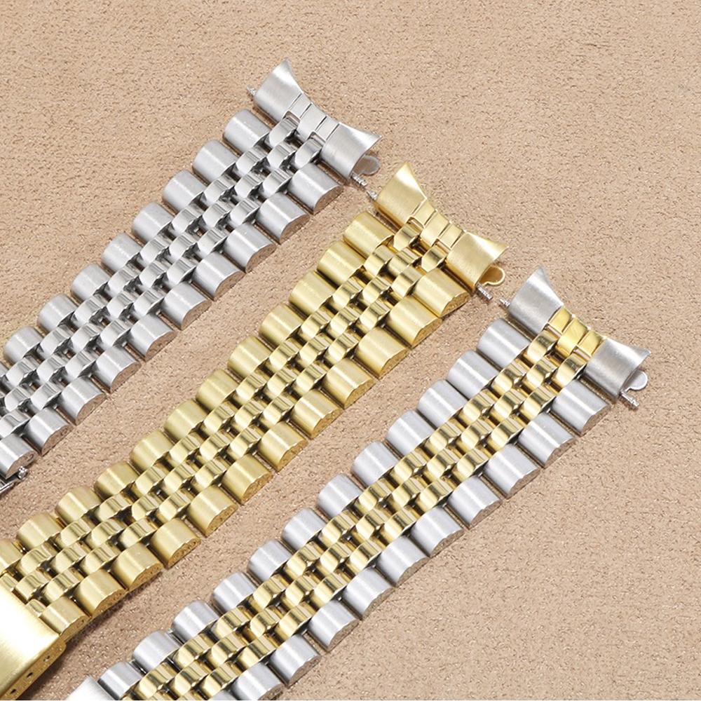 18/19/22mm/20mm Stainless Steel Luxury Strap For Rolex For Huawei GT6/5 Pro 46mm band Metal Solid Watch loop For Seiko Bracelet