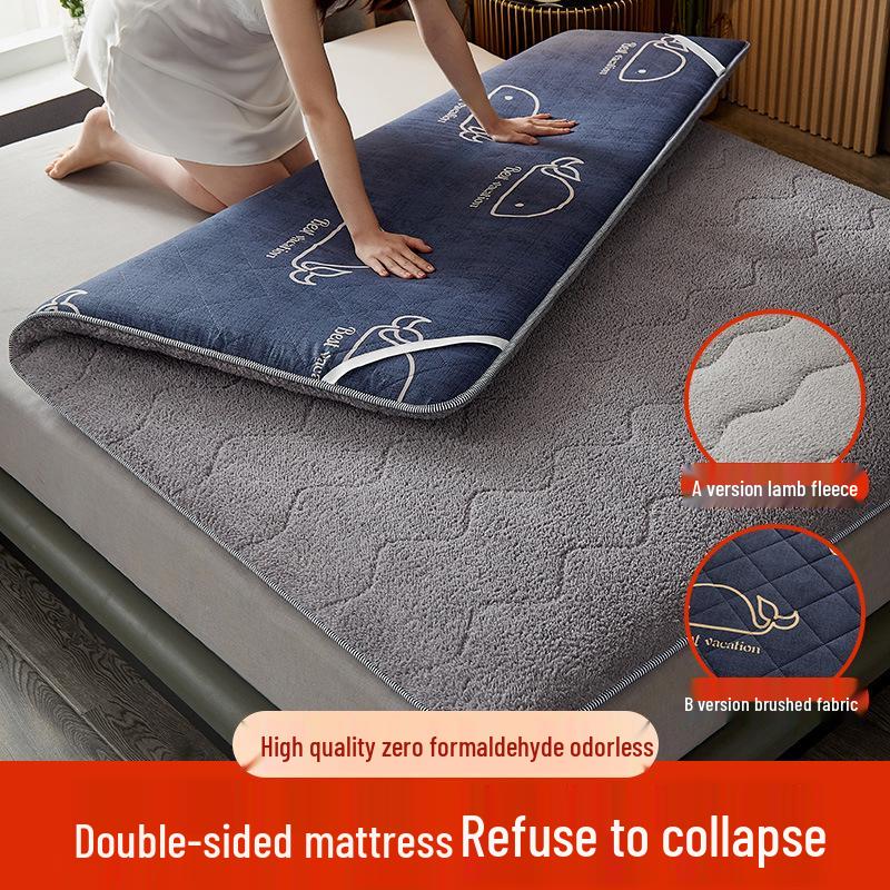 Three-Dimensional Lambswool Mattress Quilt for Single or Double Bed