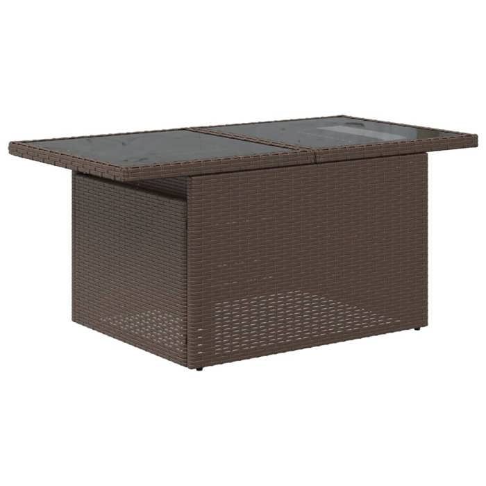 VidaXL Garden Lounge Set 8 Pcs with Brown Cushions Wicker 3268693