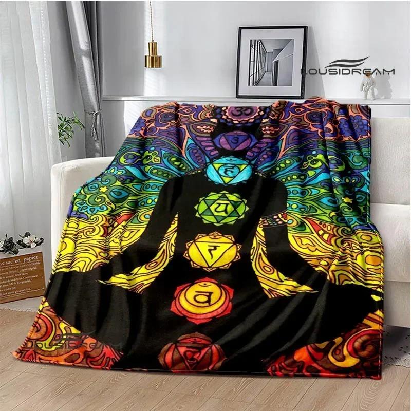 3D Chakra bedruckte Decken Warme Flanelldecken Weiche und bequeme Decke Bettbezüge Decken für Betten Geburtstagsgeschenk