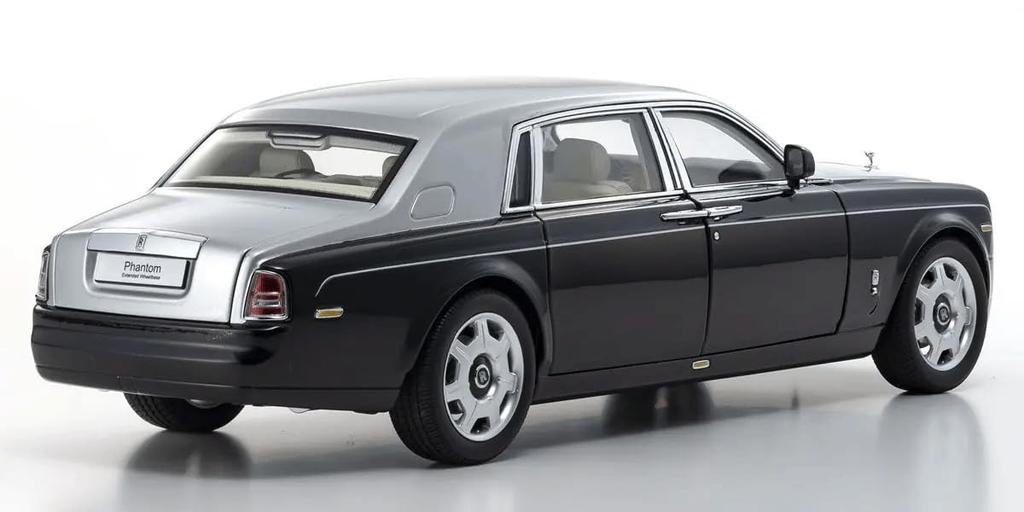 Kyosho Original 1/18 Scale Rolls-Royce Phantom EWB Black/Silver Finished Product