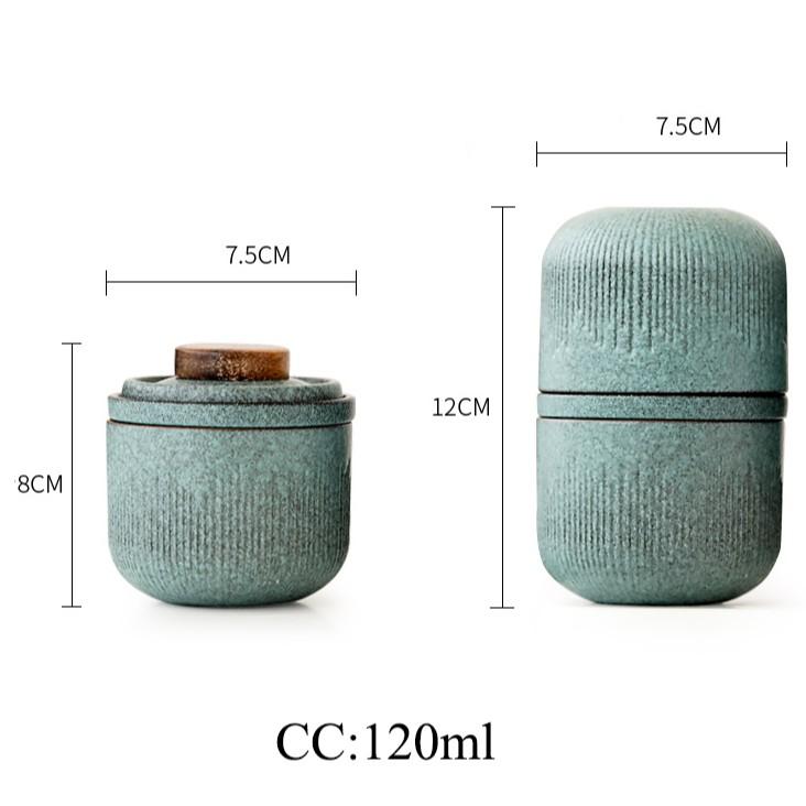 Kung Fu Tee-Set Tragbar Ein Kännchen Zwei Tassen Keramik Schnelle Teetasse