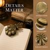 Ginkgo Leave Bouquet Journal Clips Antique Finish Metal Bookmark  Office