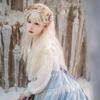 Baroque Style Wedding Party Headband Model Show Hairband with Leaves Headband