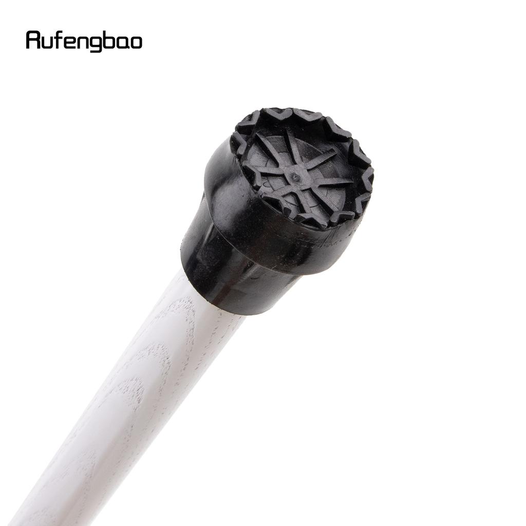 White Wooden Single Joint Fashion Walking Stick Decorative Cospaly Party Walking Cane Halloween Mace Crutch  Wand Crosier 94cm