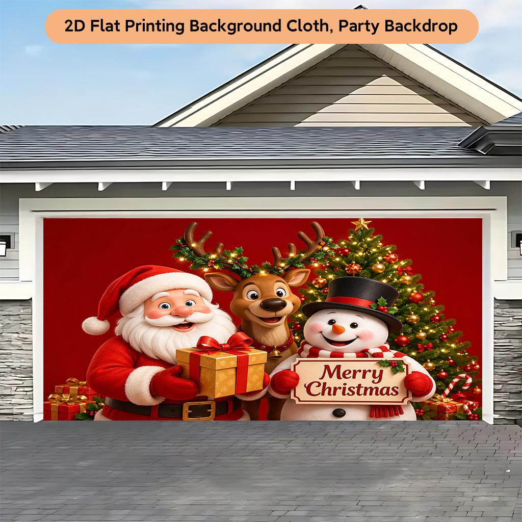 1Pcs Merry Christmas Smiling Figures Scene Decoration Background Xmas Backdrop Decorations For Photo Studio Photo Booth Party