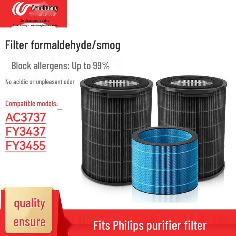 Compatible Air Purifier & Humidifier Filter Core for Philips FY3455/3437, AC3737 Models