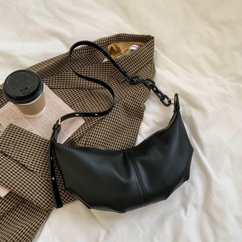 Fashi Women Shoulder Bags Half Mo PU Leather Large Capacity Hobos For Ladies Crossbody Bag Luxury Handbag 2026 Trends Winter