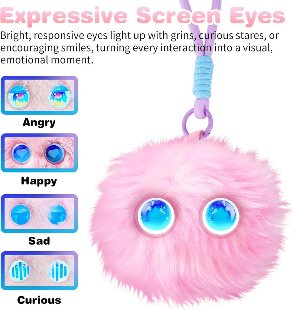 AI Smart Plush Stuffed Animal Cute Interactive Electronic Toys Emotional Expressive Eyes Bedtime Story Multilingual Learning