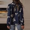 Women's Fashion Cardigan With Puff Sleeves, Ruffled Collar And Embroidered Casual Shirt Top