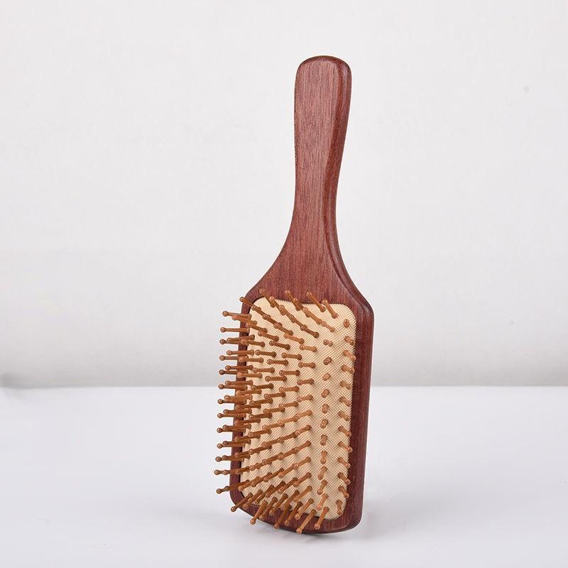 Hot Natural Red Sandalwood Hair Brushes Wooden Paddle Hair Brush Set Bamboo Bristles Detangling Hairbrush for Massaging Scalp